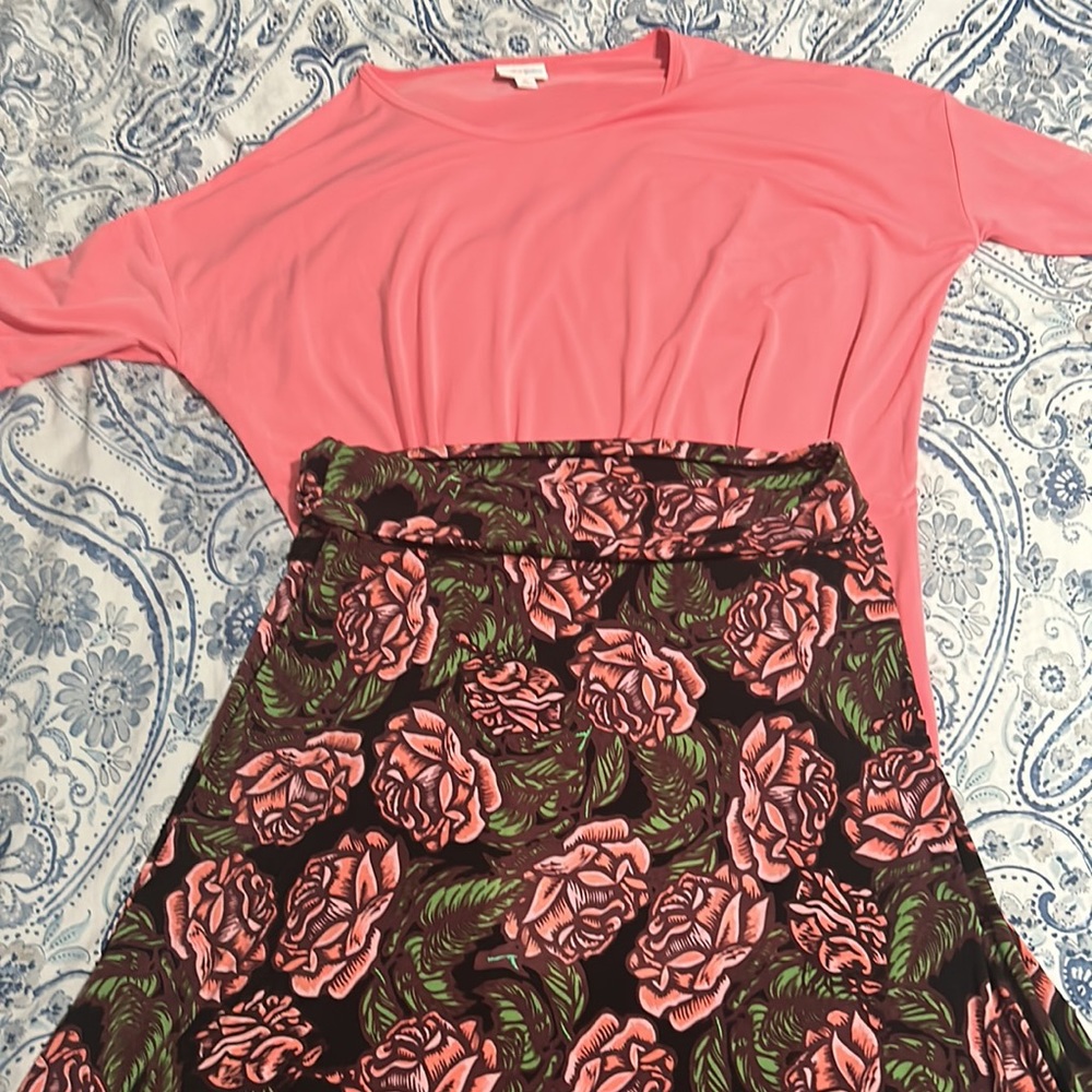 Lularoe set medium Irma top and large maxi skirt